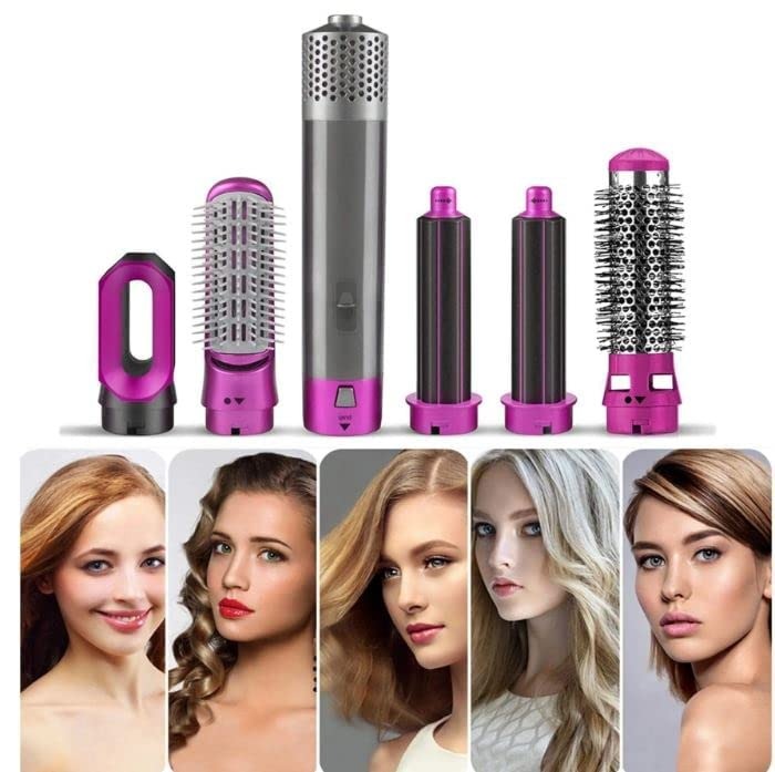 5 IN 1 Automatic Electric Curling & Straightening Hot Air Comb