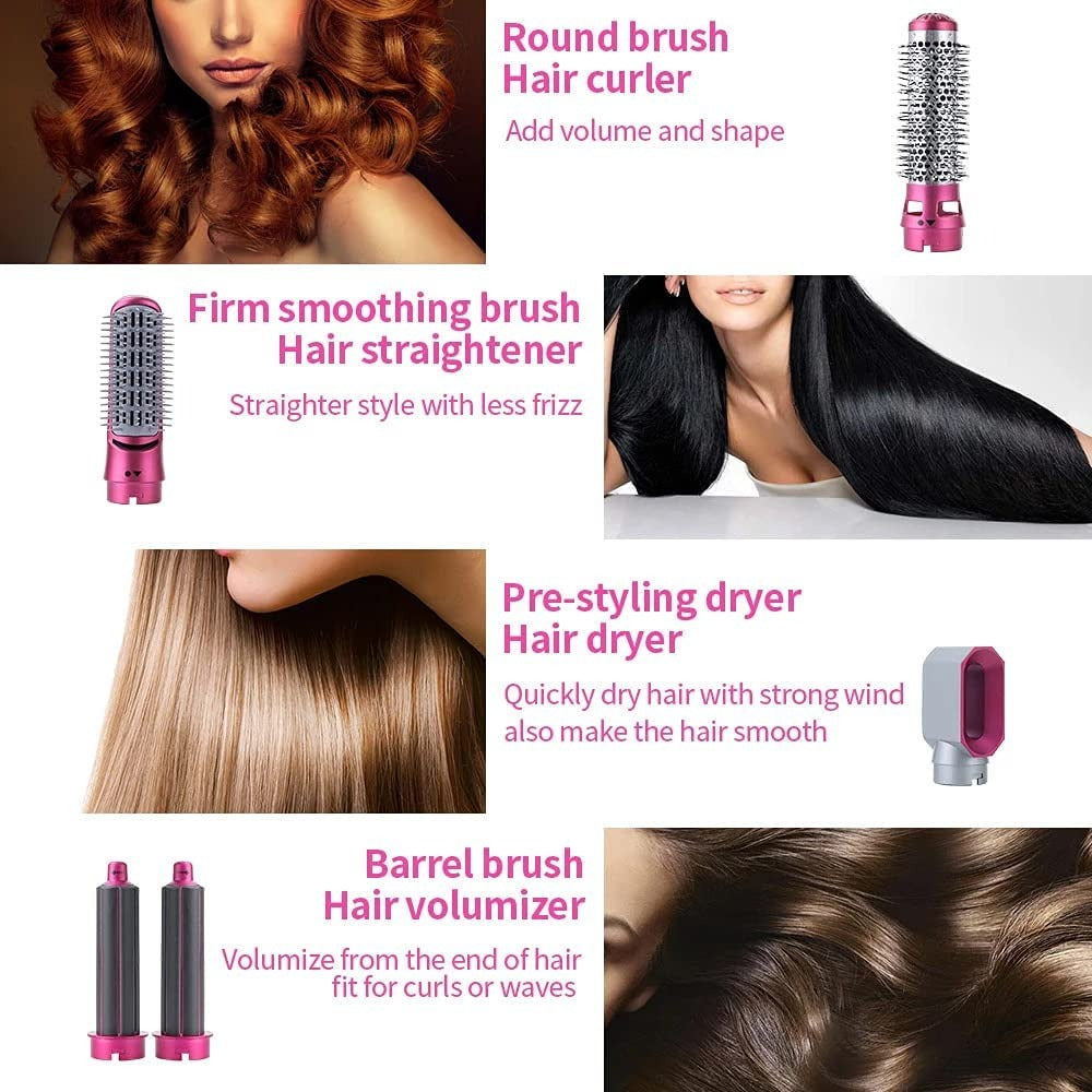 5 IN 1 Automatic Electric Curling & Straightening Hot Air Comb