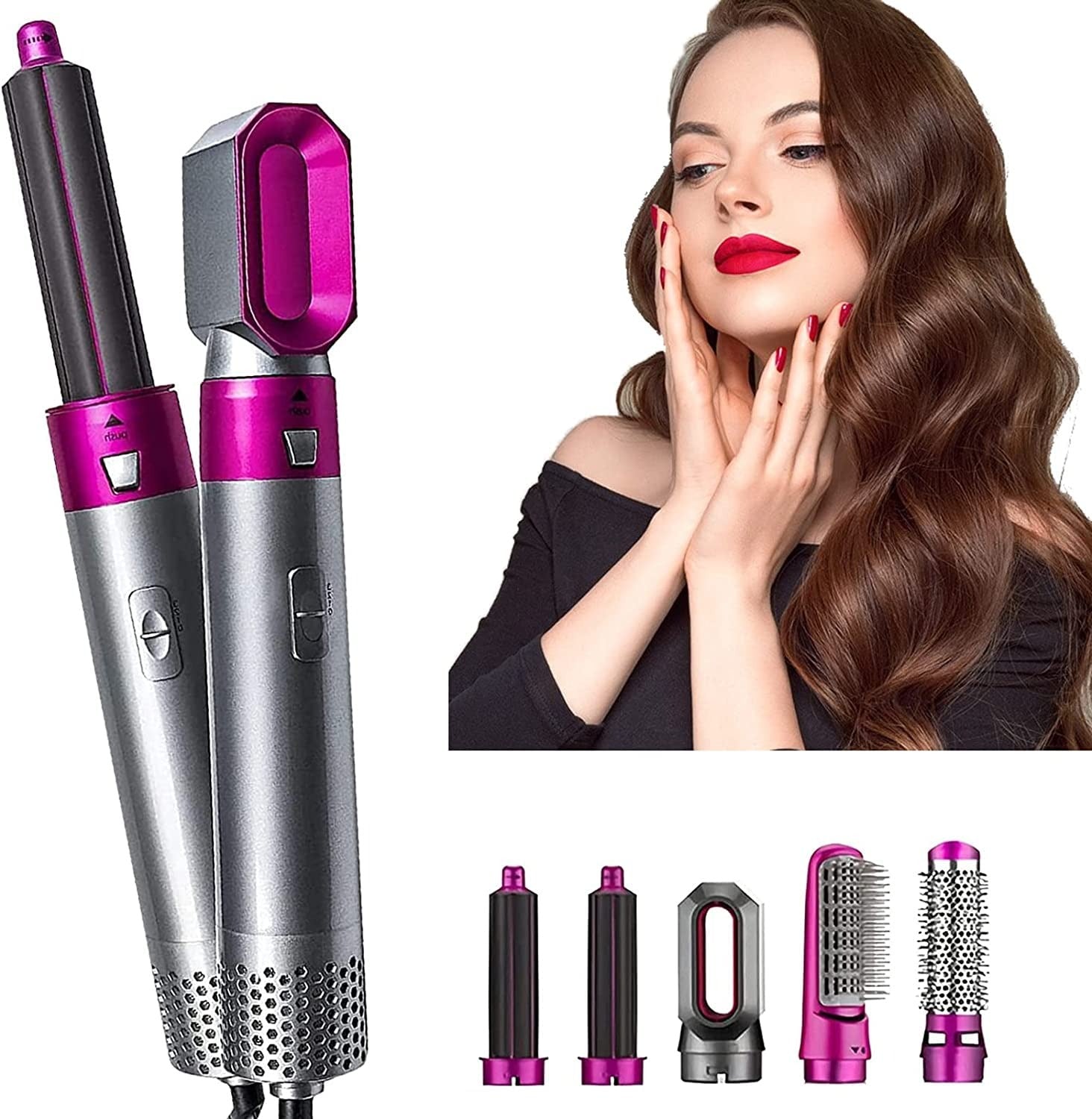 5 IN 1 Automatic Electric Curling & Straightening Hot Air Comb