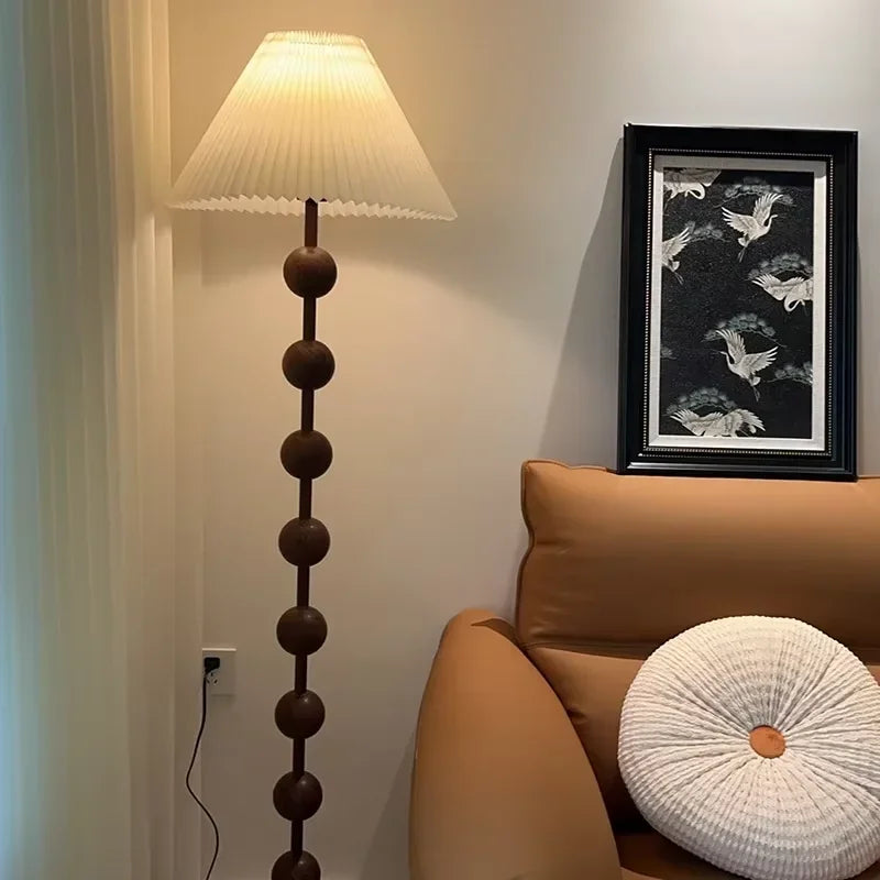 American Walnut Floor Lamps for Living Room Vintage Solid Wood