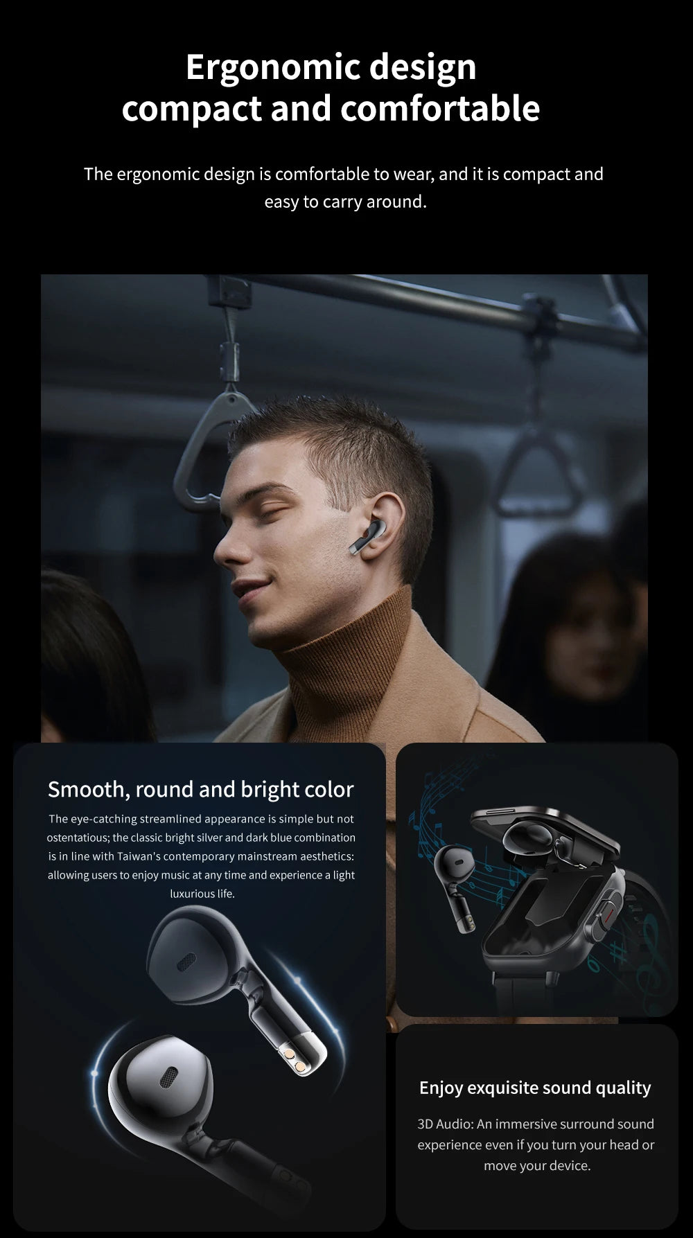 2-in-1 With Headset Smart Watch Bluetooth Call GPS Track
