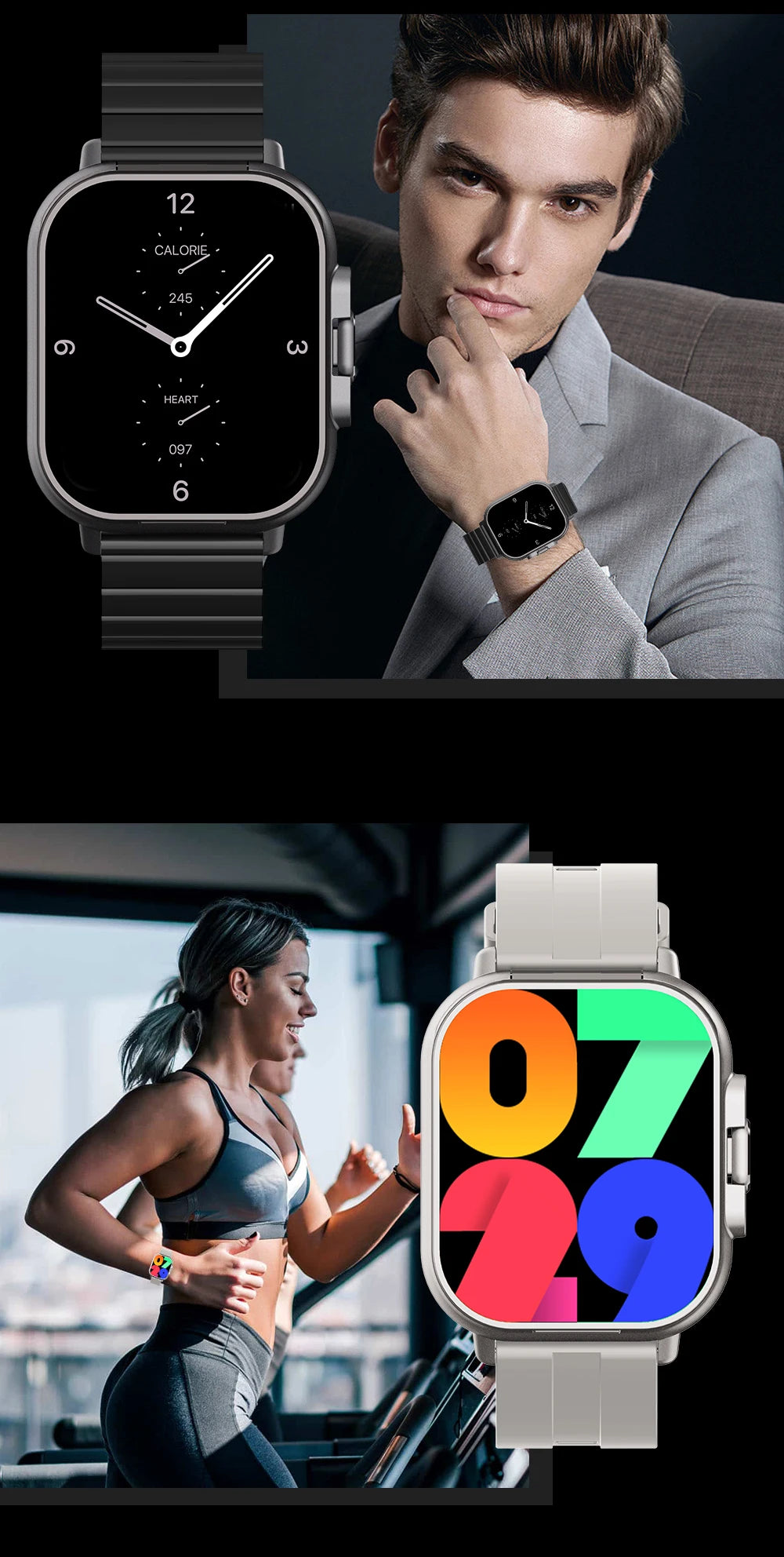 2-in-1 With Headset Smart Watch Bluetooth Call GPS Track